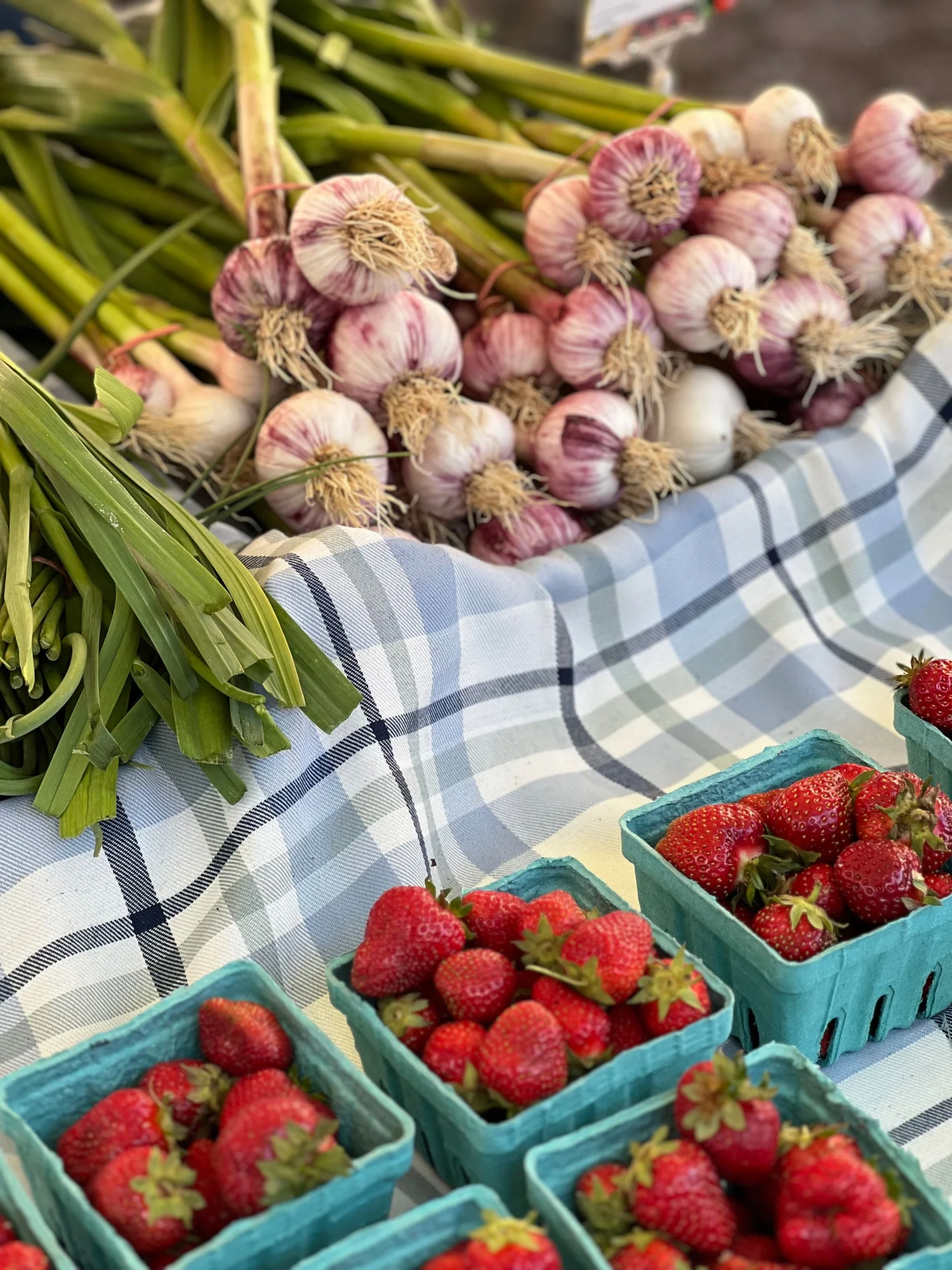 Ail nouveau et fraises